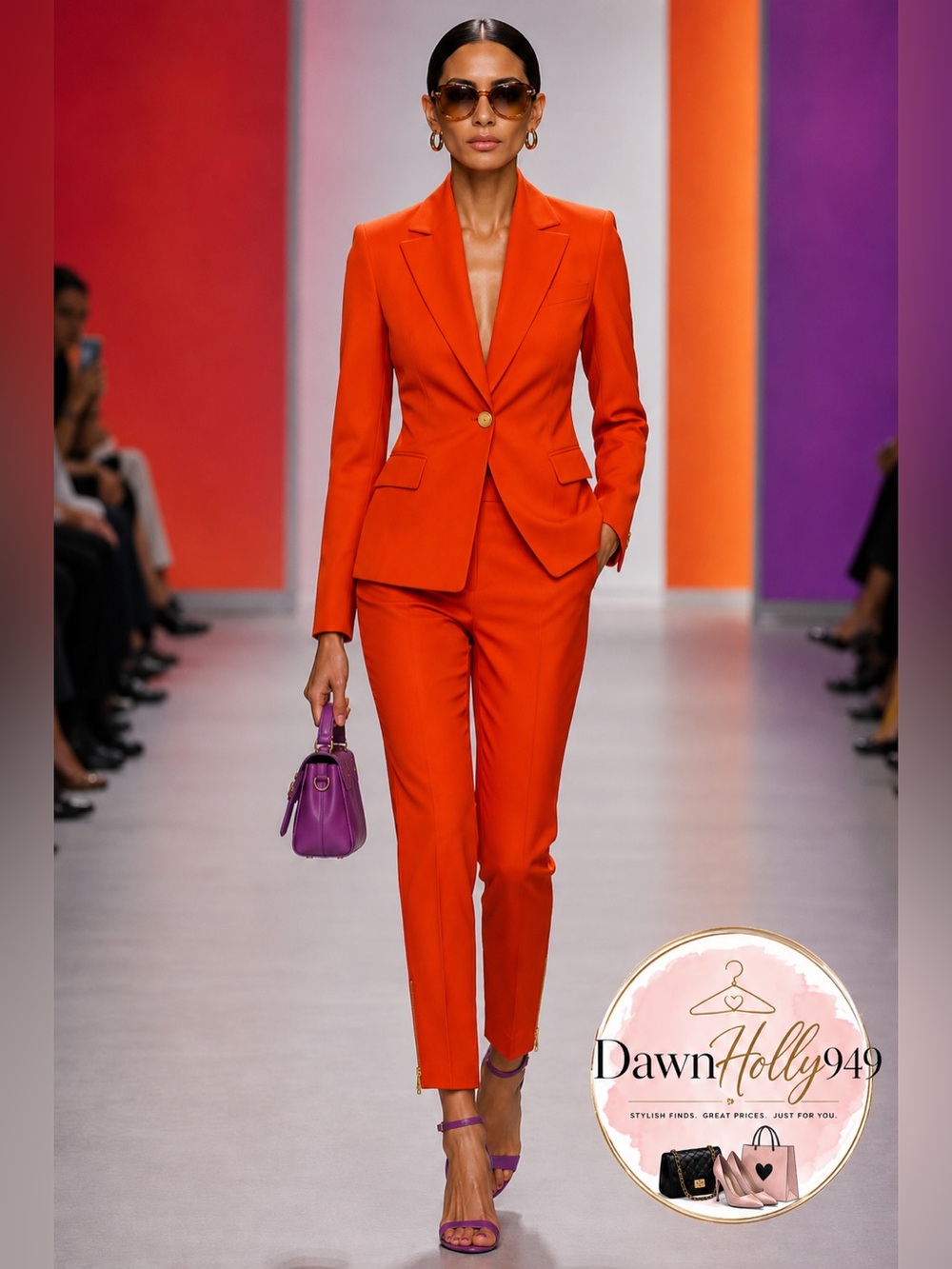J. Crew Vibrant Orange City Fit Pants